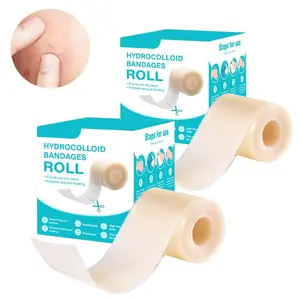 4.8FT/16FT Hydrocolloid Roll for Wound Care, Adhesive Hydrocolloid Bandages, Waterproof Pimple Patch Roll, Ultra Absorbent Large Hydrocolloid Patch for Acne, Blisters,Burns,Minor Cuts