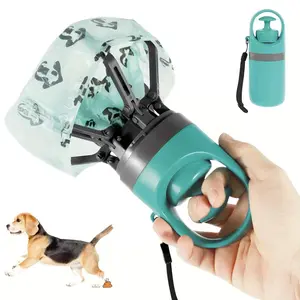 Portable Dog Poop Scoop with Bag, 1 Roll Pet Waste Bag, Pet Outdoor Cleaning Tool, Pet Supplies for Dogs & Cats