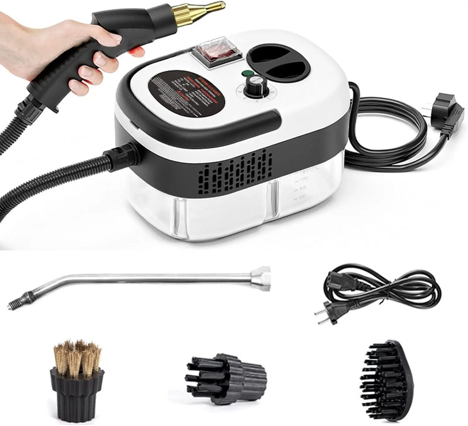 2500W Handheld Steam Cleaner,Portable Car Steamer For Auto Detailing,High-Temperature and Pressure Steam Cleaner For Home, Steam Cleaning Machine for Furniture,Kitchen,Grout,Floor,Tile