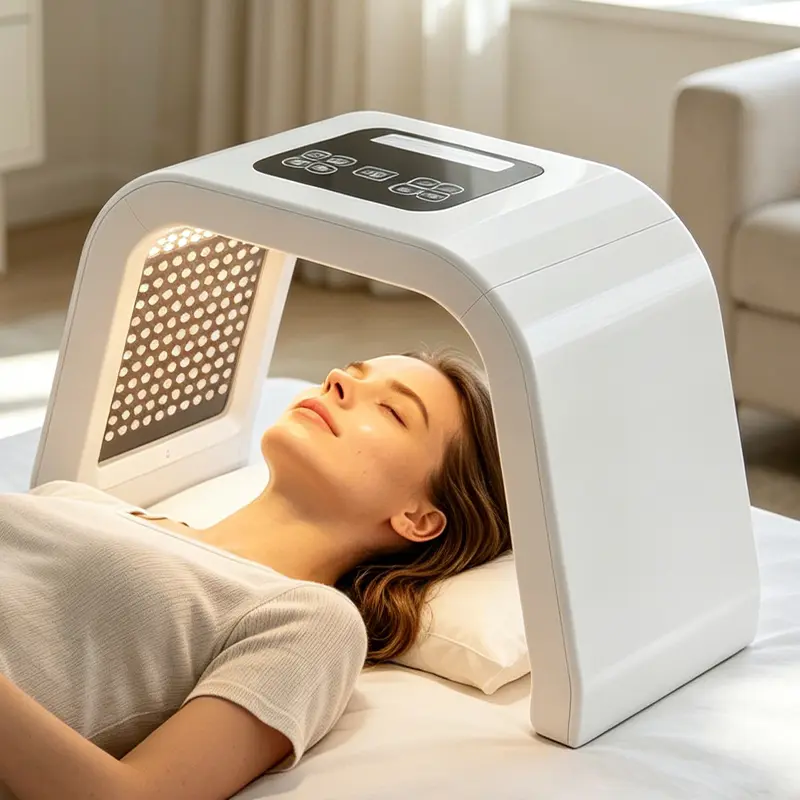 Seven-color LED spectral beauty device, skin care instrument, portable for home use, gift for female friends facial massager beauty device