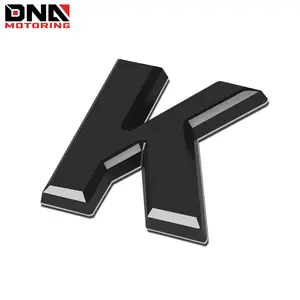 Metal Grill Trunk Emblem Decal Logo Badge Polished Text Lettering K-Z