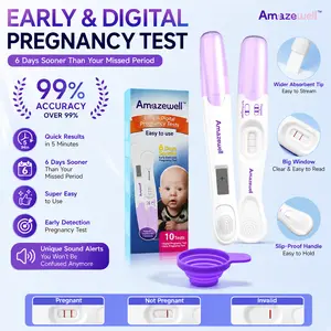 Digital Pregnancy Test Kit, Early Detection Up to 6 Days Sooner, Easy-to-Read Results, Fast 5-Minute Testing, High Accuracy