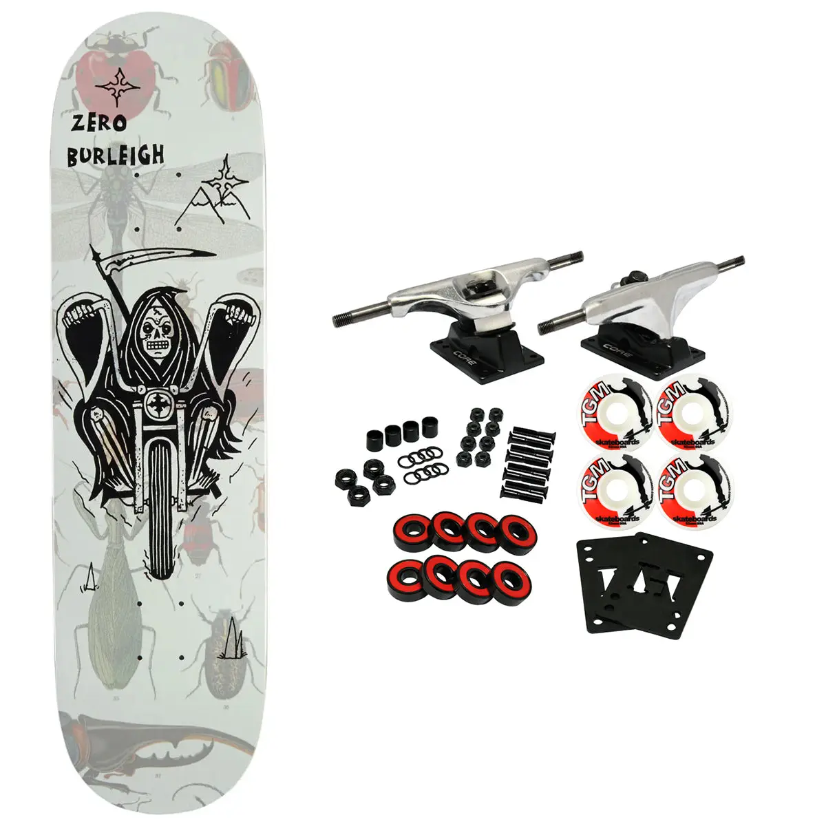 Zero Skateboard Complete Burleigh Heavy Slime 8.5" x 32.3"