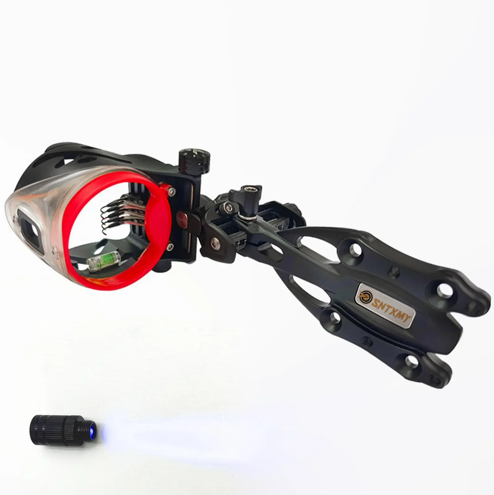 Micro Adjustable Compound Bow Sight with 0.019" Fiber Optics. Precision Visibility