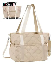 Diaper Bag Tote for Working Mom, Large Crossbody Diaper Tote with Changing Pad, Mommy Storage Bag, Tote Bag for Women, Large Travel Diaper Tote for Mom and Dad, Mommy Maternity Travel Bag, Multifunctional Diaper Bag