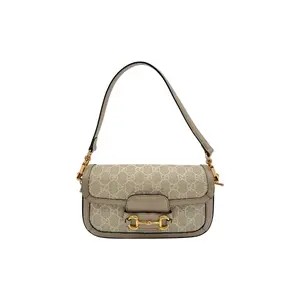 Pre-owned GUCCI GG Canvas- Crossbody Bags 1955 HORSEBIT CROSSBODY BAG BEIGE