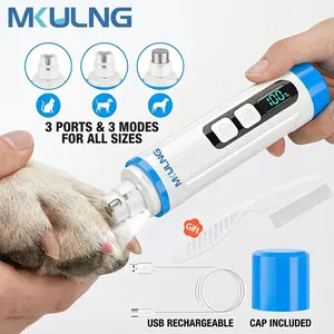 【mkulng】new 3-Speed Dog Nail Grinder, 50% More Power, Lightweight USB Rechargeable, Effortless Paw Care, Pet Nail Trimmers