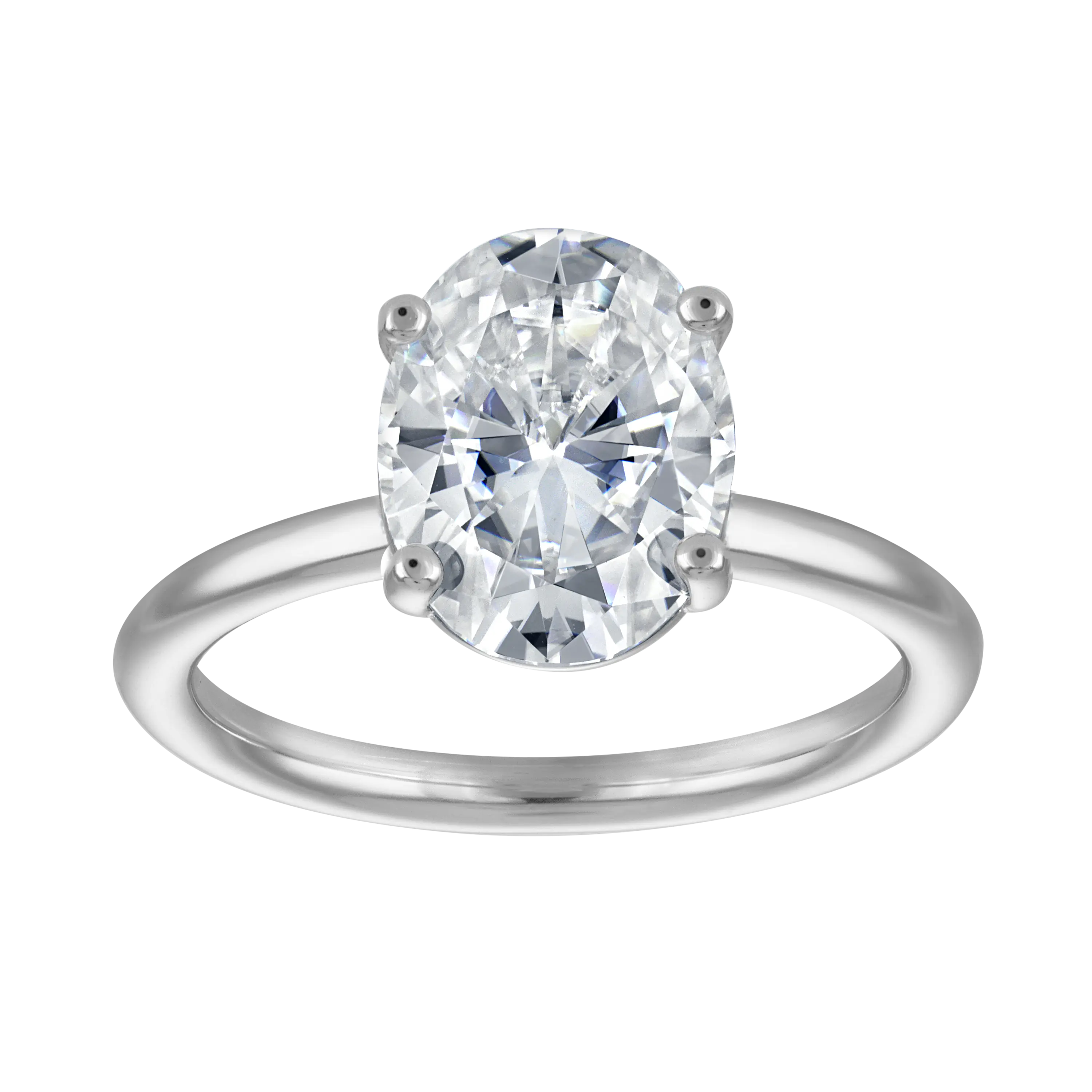 2.5ct Oval Moissanite Travel Engagement Ring
