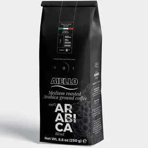 Aiello Caffé 100% Arabica Blend Italian Espresso Ground Coffee