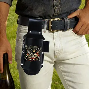 America 250 Drink Holster – Patriotic Leather Beer Holder | Funny Gift for BBQs, Tailgates, 4th of July, Xmas, New Year & USA–Mexico–Canada Games – Celebrating America’s 250th Anniversary & Freedom Spirit