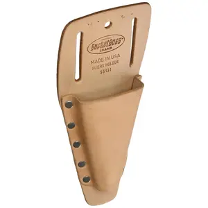 212 MAIN Leather Pliers Holder - DIY Woodwork Tool Organizer, Leather Material, V-Shaped Open, Fits Belts, Reinforced Rivets, 218401 55131 Model