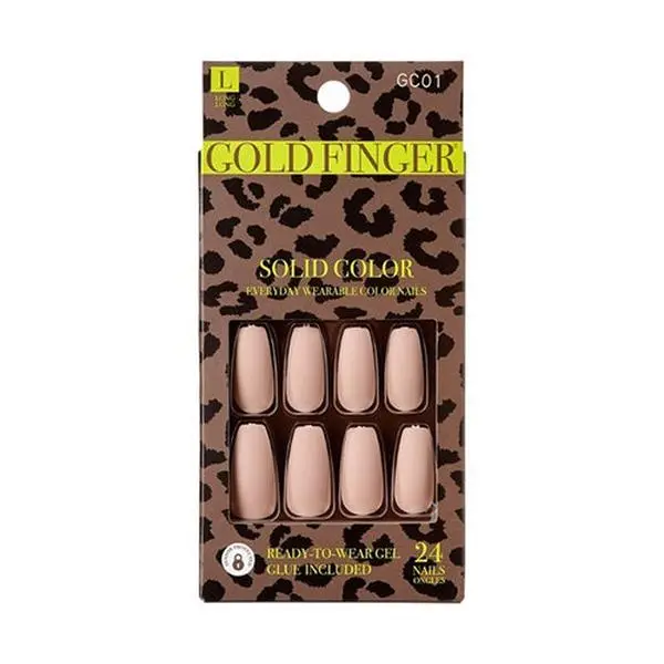 Gold Finger Solid Color Nails