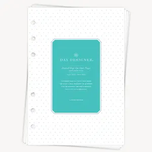 A5 Quarterly Planner Inserts: Dated Day on One Page (Q2 2025: April - June 2025)