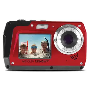 Minolta MN40WP-R 48 MP Waterproof Digital Camera, Red