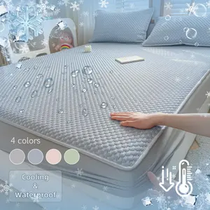 Waterproof Cooling Mattress Protector, Breathable Mattress Pad, 3 Counts/set Lightweight Breathable Mattress Cover, Silky Soft Fitted Sheet, Bedding Set for Home