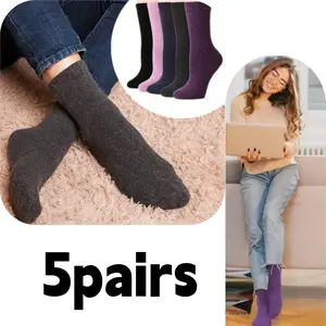 5 pairs of thick winter warm socks with moisture-wicking function, suitable for both men and women,summerwins