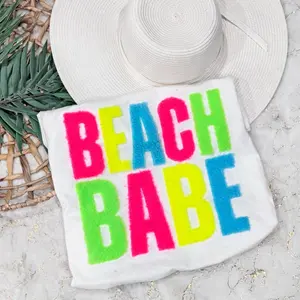 Neon Beach Babe Fluffy Patch