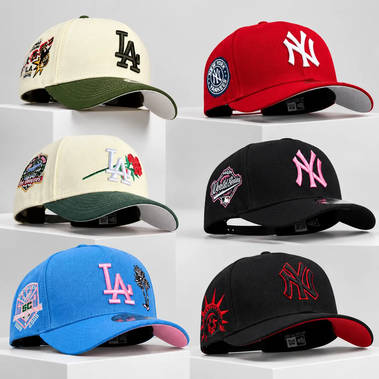 New Era MLB NY Yankees LA Dodgers Everyday Sports Baseball Hat – 9FORTY Adjustable & 59FIFTY Fitted Cap Styles, Embroidered Team Graphics, Vintage Athletic Fashion, Hip Hop Outfits, Casual Streetwear Hat for Men and Women, USA 2026