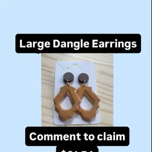 Large Dangle Polymer Clay Earring