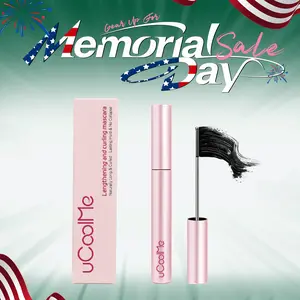 uCoolMe Lengthening Curl Mascara, 3D Eyelash Iron Cosmetic, Black Enhancing Mascara with 24-Hour Long-Lasting Waterproof, Natural Extension, Lash-Thickening, Ultra-Fine Volumizing Effects, Summer Vibes Glow-Up Makeup Product, Thickens Lashes