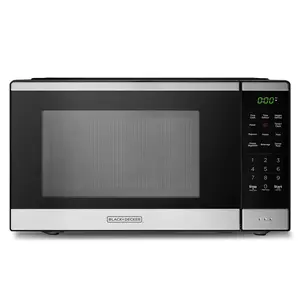 BLACK+DECKER 0.9 Countertop Microwave Oven,  gift, 0.9 Cu Ft, 6 Auto Menus, Child Lock, Memory Function, 10 Power Levels, Easy One-Touch Start, Digital Panel, Jumpstart, Gift, Mother’s Day