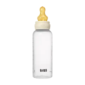 BIBS Baby BPA-Free PP Bottle Set 9oz with Natural Rubber Latex Nipple - Ivory