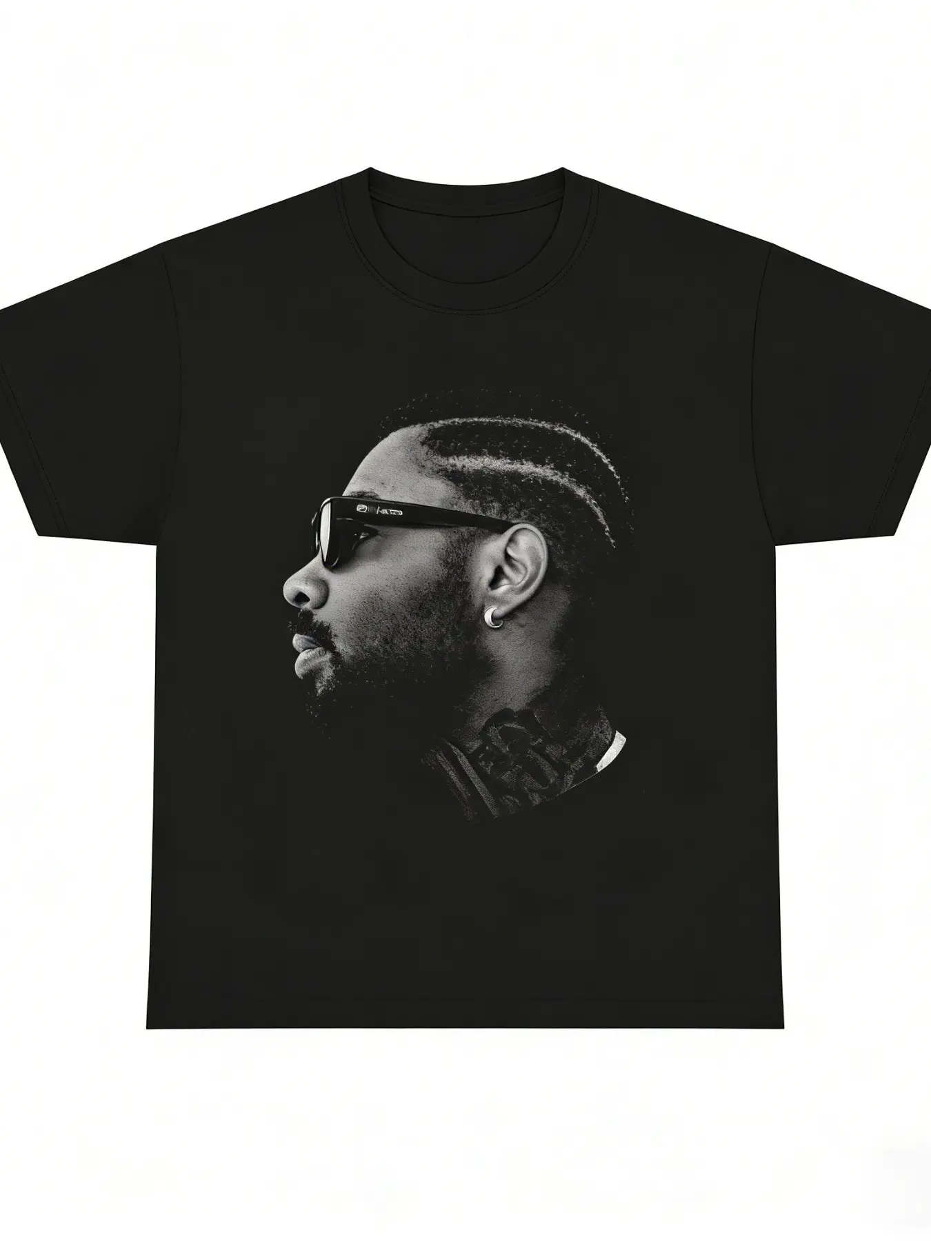 Brent Fayz Vintage 90s Rap Short T-Shirt Print, Sonder Hip-Hop R&b Shirt, Casual Classic Cotton Loose Men's Clothing Menswear, Retro Streetwear Comfortable Daily Wear