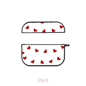 abbyrose Mini Hearts AirPod Case AirPod (1st/2nd gen) Rigid Plastic Red