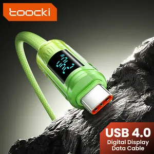 Toocki 8K HDMI 100W Charging Cable 1.5m Thunderbolt 4 - 40Gbps High Speed, 240W Max Power Delivery for Mac Studio, Dell XPS, iPhone 15 Pro | USB4/TB3 Compatible