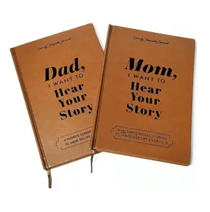 Dad/Mom I Want To Hear Your Story Leather Journal A Father's Mather's Guided Journal To Share His Life Memory Books Great Gift for Mother's Father's Day, Family Heirloom Gift to Share Memories & Love