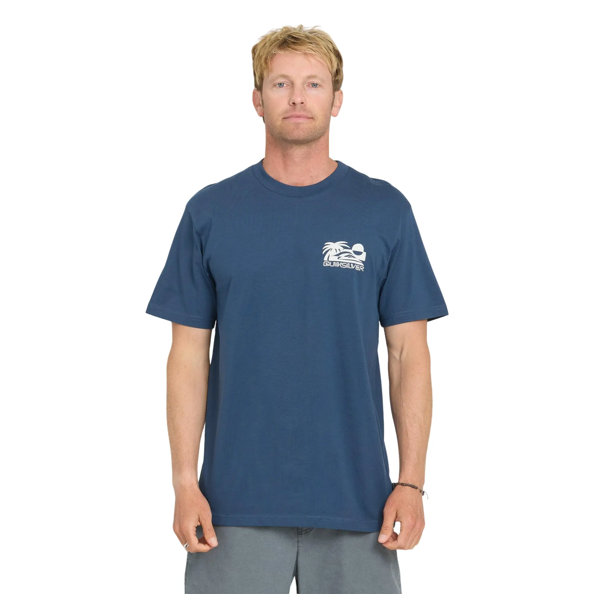 Quiksilver | Garage Days Classic Short Sleeve Knit T-shirt | Men's 100% Cotton Breathable | Casual Beach And Everyday Wear