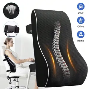 Memory Foam Lumbar Support Cushion For Home Office Car Seat Back Chair Pillow