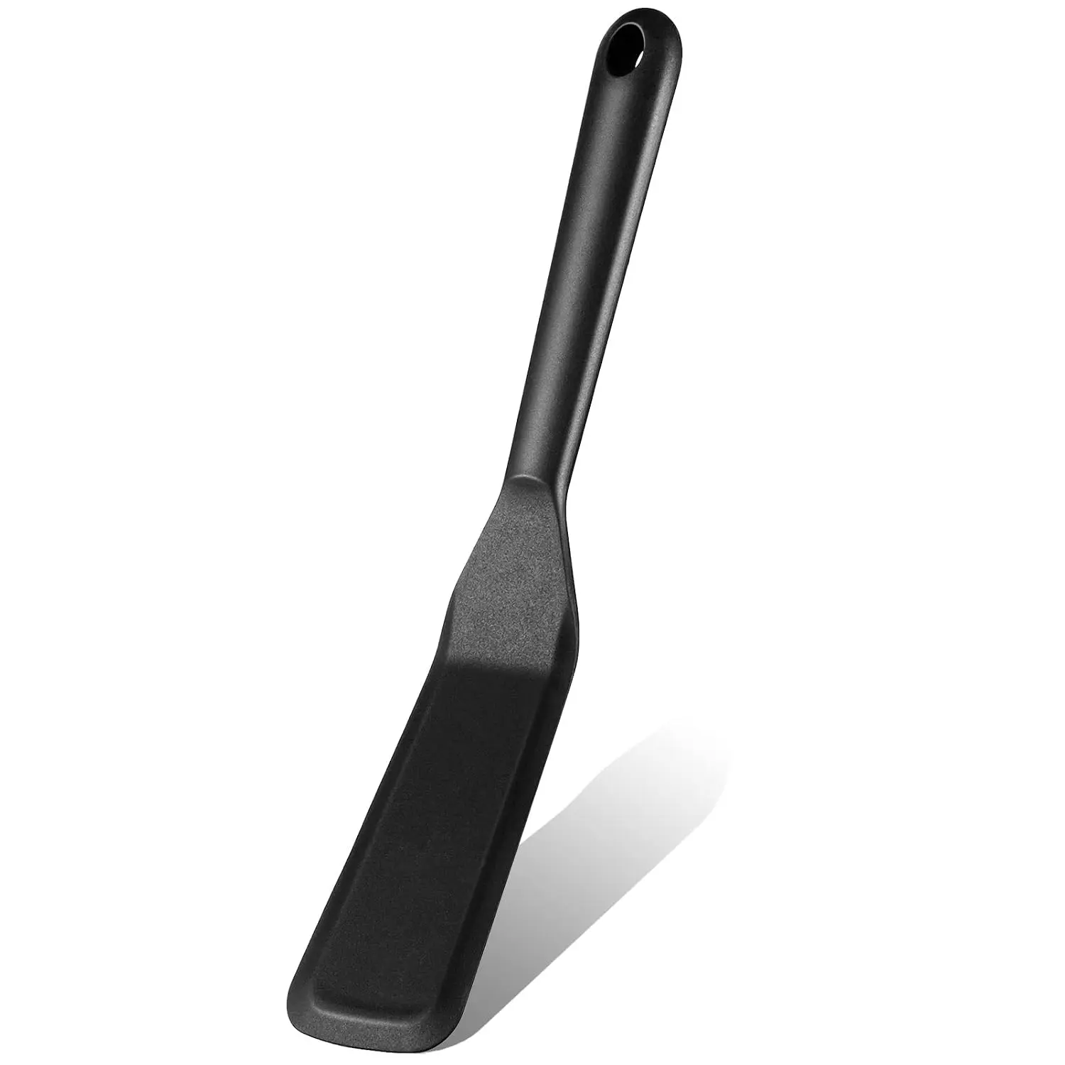 Silicone Thin Spatula Omelet Spatula Turner Long Crepe Spatula Heat Resistant Cooking Spatula Non Stick Pancake Spatula For Cooking Egg Burgers Pizza Pancake Steak Omelet Crepes (1, Black)