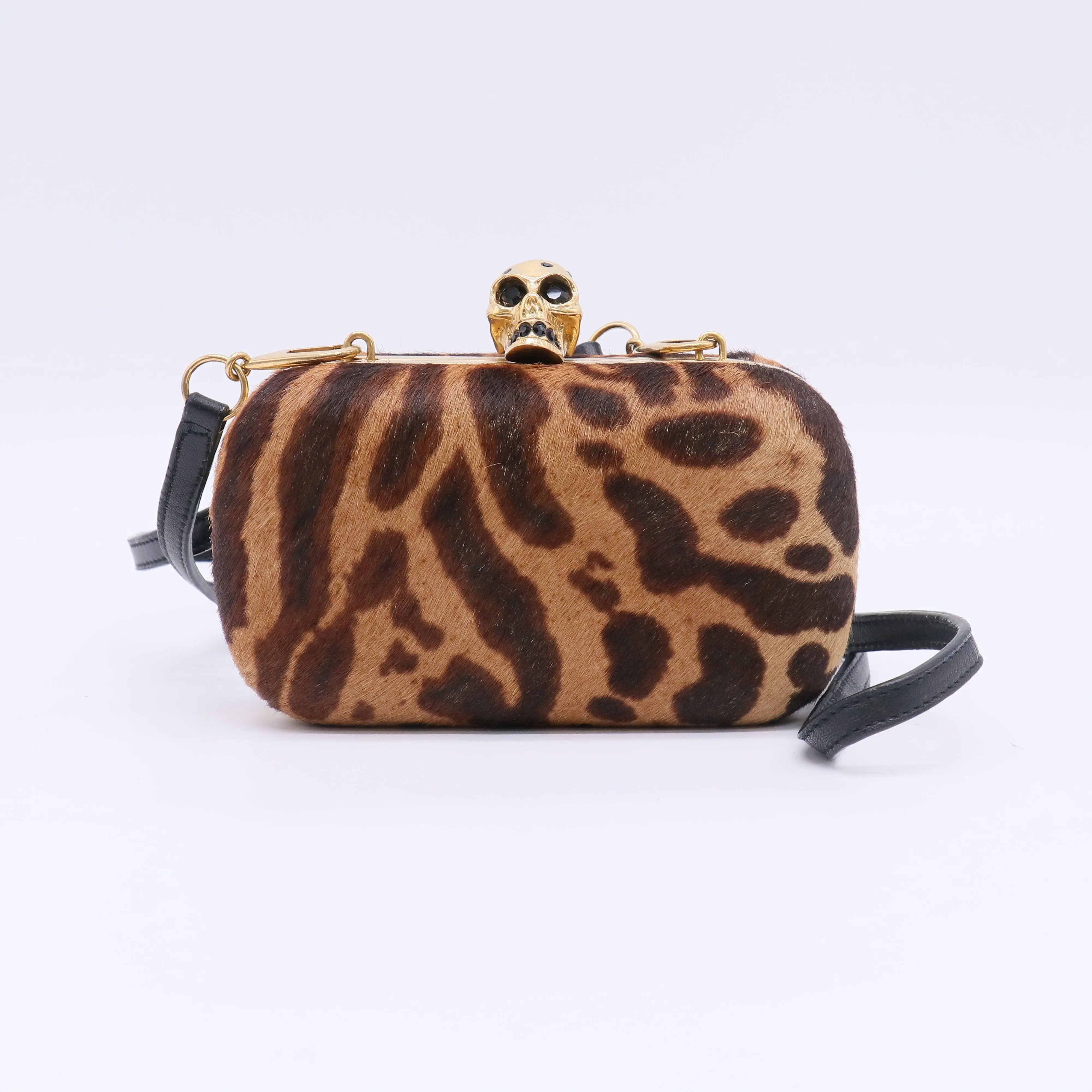 Pre-owned Alexander McQueen Leather Clutches & Wristlets Ponyhair Minaudière B23397