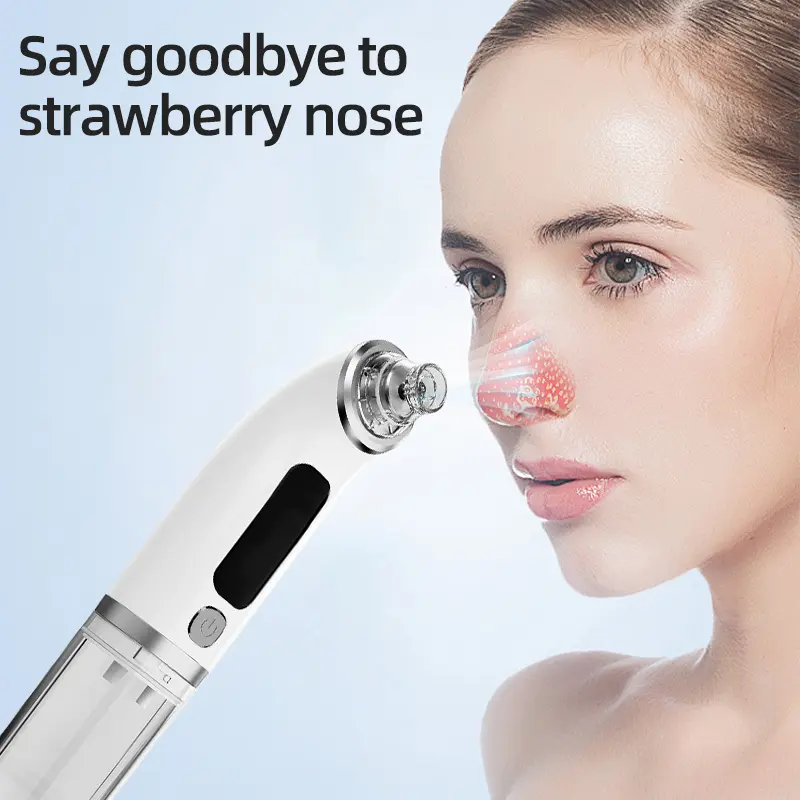 Beauty cleanser pore cleanser, upgraded facial cleanser, electric cleanser, interchangeable suction head, USB rechargeable device.