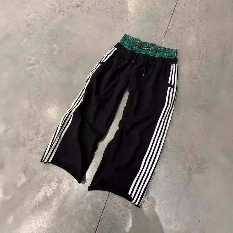 Plaid Patchwork Sweatpants