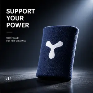 Playnow Support Your Power Wristband for Performance Navy Blue with White Logo Ideal for Sports and Fitness