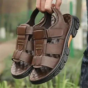 Bdhjydb Men's Casual Genuine Latex Soft Sole Beach Sandals for 2026, Suitable for Driving Scenarios, with a Fashionable and Trendy Style.