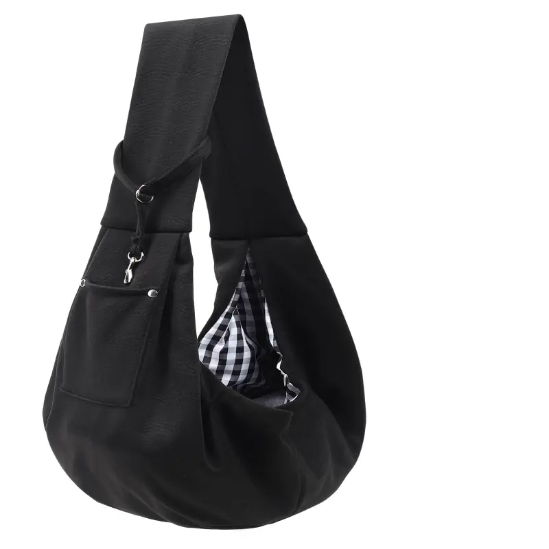 Travel-Friendly Dog Carrier Sling - Reversible Puppy Carrier Purse with Storage Pocket, Hands-Free Pet Carrier for Small Dogs & Cats, Safe and Comfortable Dog and Cat Harness for Every Journey