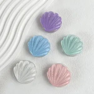 3D Cartoon Cute Sparkly Shell Phone Stand Foldable Phone Holder Shell Transparent Socket Talk Grip For Iphone 16