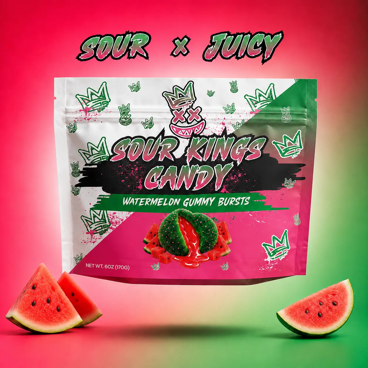 Watermelon Sour Bursts - Viral Sour Candy Snack