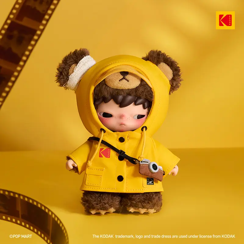 POP MART HIRONO x Kodak Korea Limited Edition Plush Vinyl Pendant Keychain, Stylish Decorative Charm for Keychain Decor, Cool Keychains, Stylish Keychain