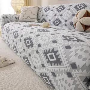 Boho Style Sofa Cover, Soft Furniture Protector, Pet-Friendly, Fits 1-5 Seater Sofas, Ideal for Bedroom, Office, Living Room