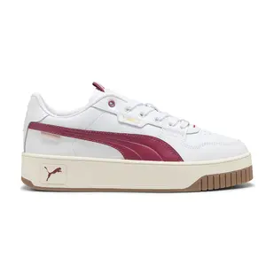 PUMA Womens Carina Street Lux Lace Up Sneakers Shoes Casual - White