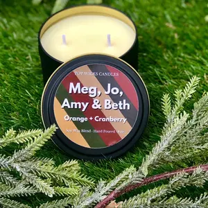 Meg, Jo, Amy, Beth Candle - Orange Cranberry - Coconut Wax Decor