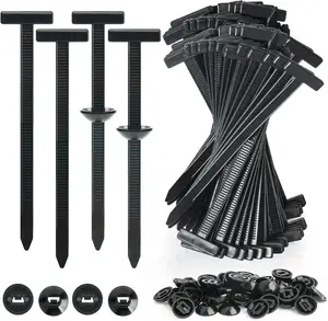 50 Pcs Nylon Universal Cable Tie Buckle, Heavy Duty Self-Locking Nylon Zip Ties Holder, Multipurpose Plastic Cable Ties Tool for Car Daily Repair