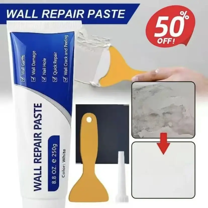 Wall Repair Kit with Scraper, Sandpaper, White Spackling Paste – Home Improvement Prep Material for Wall Hole, Crack, Peeling Paint Repairs,toolupgrade