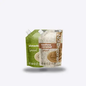 Golden Duo - Pistachio Spread + Cashew Caramel Spread – No Sugar Added, Palm Oil Free, Gourmet Nut Butter Bundle, Sweet Flavor, Vegan Snack, Peanut Free summerwins