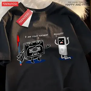 Kyn Apparel Male Clothes Hip Hop Oversize T-Shirts Summer Casual Short Sleeve Cotton Loose Street T Shirt