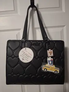 Betsey Johnson Padded Laptop Purse With Foam Mini Charms